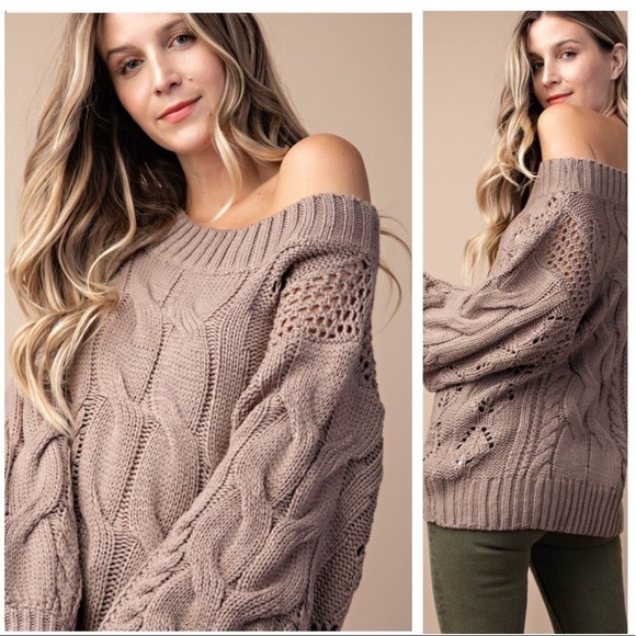 Haute Ellie Sweaters - HUDSON -Loose Cable Knit Sweater